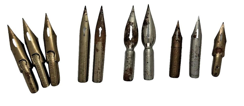 Vintage Esterbrook Pen Nibs Lot Falcon 048 788 Gillott 404 603EF Dip Pen USA